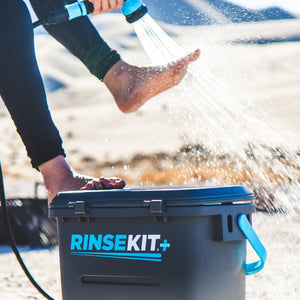 2 Gallon RinseKit Plus Portable Shower + Pressure Booster Pump