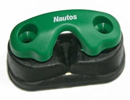 Nautos 91025 TG -Composite , 2 row ball bearing cam cleat with green Fairlead