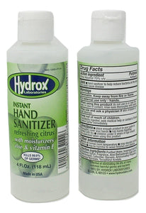 Instant Hand Sanitizer (2 Bottles) - Refreshing Citrus - 4 Ounce Gel